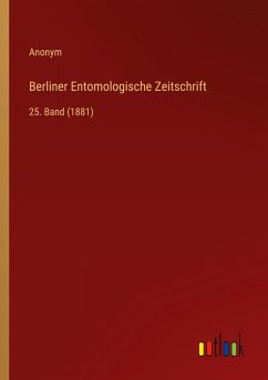 Cover Berliner Entomologische Zeitschrift