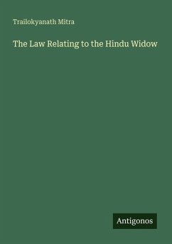 Cover The Law Relating to the Hindu Widow