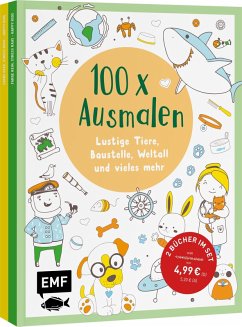 Cover 100 x Ausmalen - 2 Ausmal-Bücher im Bundle  (Mängelexemplar)