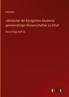 Cover Jahrbücher der Königlichen Akademie gemeinnütziger Wissenschaften zu Erfurt