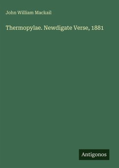 Cover Thermopylae. Newdigate Verse, 1881