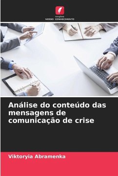 Cover Análise do conteúdo das mensagens de comunicação de crise