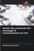 Analisi dei contenuti dei messaggi di comunicazione di crisi