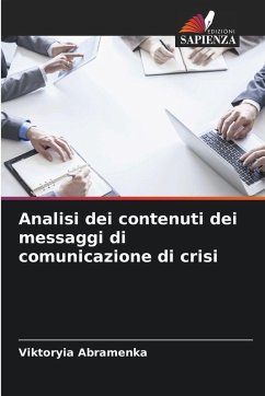 Cover Analisi dei contenuti dei messaggi di comunicazione di crisi