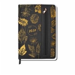 Cover TRÖTSCH - Wochenplaner A5 mit Tasche Flowers black 2027