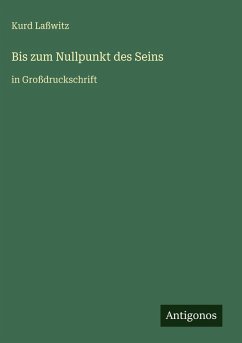 Cover Bis zum Nullpunkt des Seins