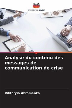 Analyse du contenu des messages de communication de crise - Abramenka, Viktoryia