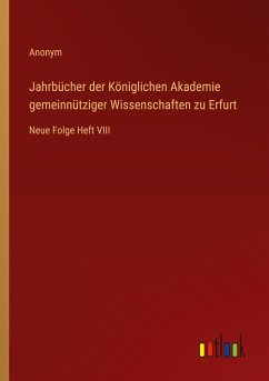 Cover Jahrbücher der Königlichen Akademie gemeinnütziger Wissenschaften zu Erfurt