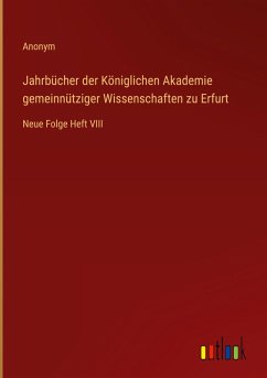 Cover Jahrbücher der Königlichen Akademie gemeinnütziger Wissenschaften zu Erfurt