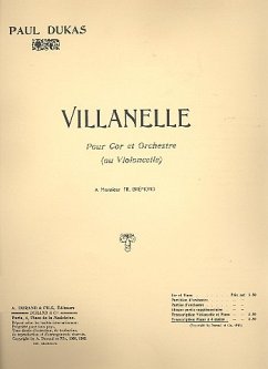 Cover Villanelle pour cor (violoncelle) et orchestre pour piano ŕ 4 mains partition