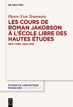 Cover Les cours de Roman Jakobson à l'École libre des hautes études (eBook, ePUB)