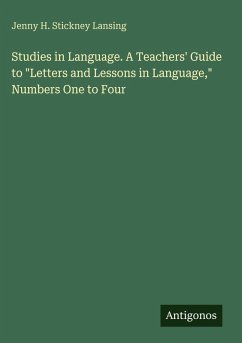 Studies in Language. A Teachers' Guide to 