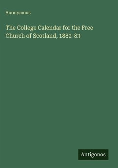 Cover The College Calendar for the Free Church of Scotland, 1882-83