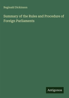 Cover Summary of the Rules and Procedure of Foreign Parliaments