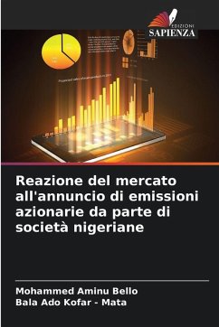 Reazione del mercato all'annuncio di emissioni azionarie da parte di società nigeriane - Bello, Mohammed Aminu;Kofar - Mata, Bala Ado