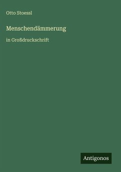 Cover Menschendämmerung