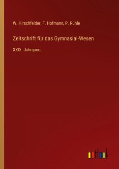 Cover Zeitschrift für das Gymnasial-Wesen