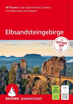 Cover ROTHER Wanderführer Elbsandsteingebirge. 58 Touren in der Sächsischen Schweiz - mit Malerweg und Stiegen