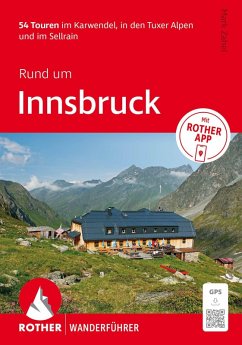Cover ROTHER Wanderführer Rund um Innsbruck. 54 Touren im Karwendel, in den Tuxer Alpen und im Sellrain