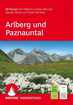 Cover ROTHER Wanderführer Arlberg und Paznauntal. 50 Touren vom Oberen Lechtal über das Stanzer Tal bis zur Tiroler Silvretta