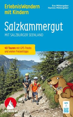 Cover ROTHER Wanderbuch ErlebnisWandern mit Kindern Salzkammergut. 40 Touren und viele Freizeittipps