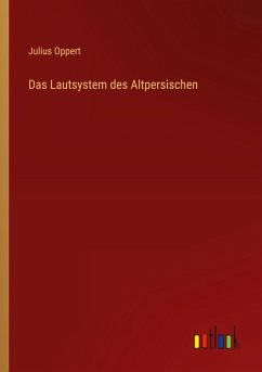 Cover Das Lautsystem des Altpersischen