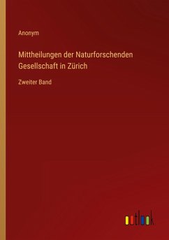 Cover Mittheilungen der Naturforschenden Gesellschaft in Zürich