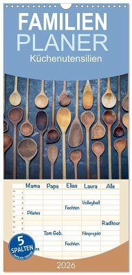 Cover Familienplaner 2026 - Küchenutensilien mit 5 Spalten (Wandkalender, 21 x 45 cm) CALVENDO