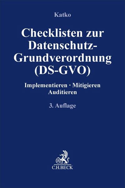 Checklisten zur Datenschutz-Grundverordnung (DS-GVO)