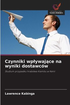 Cover Czynniki wp¿ywaj¿ce na wyniki dostawców