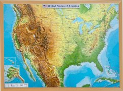 Cover Relief USA 1:6,8 Mio mit Naturholzrahmen