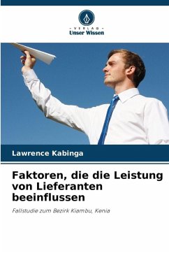 Cover Faktoren, die die Leistung von Lieferanten beeinflussen