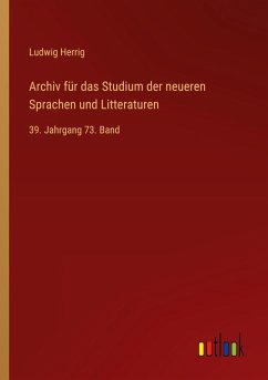 Cover Archiv für das Studium der neueren Sprachen und Litteraturen