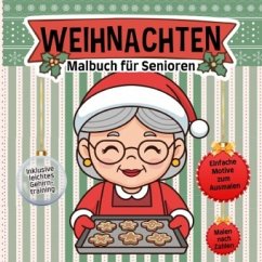 Cover Malbuch für Senioren Weihnachten mit Malen nach Zahlen und Gehirntraining