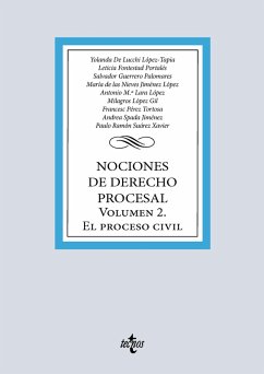 Nociones de Derecho Procesal (eBook, ePUB) - Lucchi López-Tapia, Yolanda de; Fontestad Portalés, Leticia; Guerrero Palomares, Salvador; Jiménez López, María de las Nieves; Lara López, Antonio María; López Gil, Milagros; Pérez Tortosa, Francesc; Spada Jiménez, Andrea; Suárez Xavier, Paulo Ramón