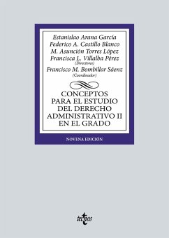 Conceptos para el estudio del Derecho administrativo II en el grado (eBook, ePUB) - Arana García, Estanislao; López Sako, Masao Javier; Navarro Ortega, Asensio; Olmedo Gaya, Ana Isabel; Castillo Blanco, Federico A.; Torres López, María Asunción; Villalba Pérez, Francisca L.; Bombillar Sáenz, Francisco Miguel; Conde Antequera, Jesús; Durán Ruiz, Francisco Javier; Lazúen Alcón, Mª Piedad; López Muñoz, Riánsares