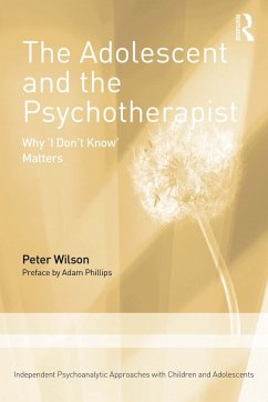 Cover The Adolescent and the Psychotherapist (eBook, ePUB)