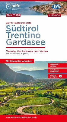 Cover BVA ADFC Radtourenkarte Südtirol, Trentino, Gardasee 1:150.000