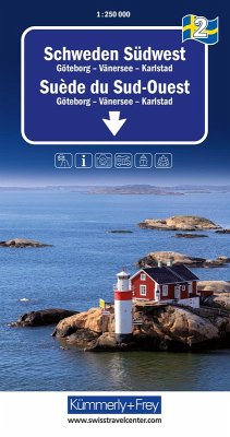 Kümmerly+Frey Regional-Strassenkarte 2 Schweden Südwest 1:250.000 Kümmerly+Frey Regional-Strassenkarte 2 Schweden Südwest 1:250.000