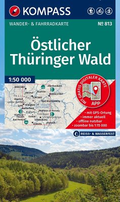 Cover KOMPASS Wanderkarte 813 Östlicher Thüringer Wald 1:50.000