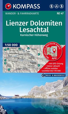 Cover KOMPASS Wanderkarte 47 Lienzer Dolomiten, Lesachtal, Karnischer Höhenweg 1:50.000
