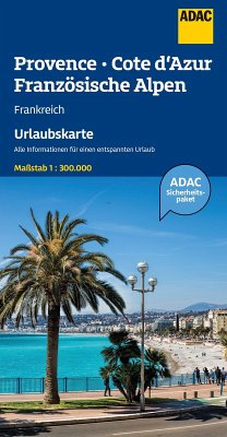 Cover ADAC Urlaubskarte Provence, Französiche Alpen, Cote d'Azur 1:300.000