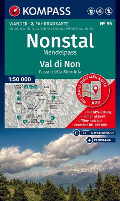 KOMPASS Wanderkarte 95 Nonstal, Mendelpass, Val di Non, Passo della Mendola 1:50.000 KOMPASS Wanderkarte 95 Nonstal, Mendelpass, Val di Non, Passo della Mendola 1:50.000
