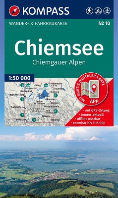 KOMPASS Wanderkarte 10 Chiemsee, Chiemgauer Alpen 1:50.000