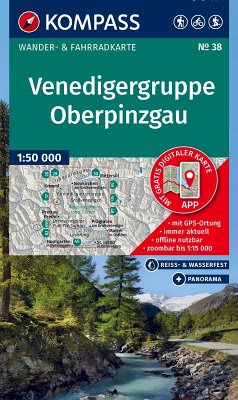 KOMPASS Wanderkarte 38 Venedigergruppe, Oberpinzgau 1:50.000 KOMPASS Wanderkarte 38 Venedigergruppe, Oberpinzgau 1:50.000