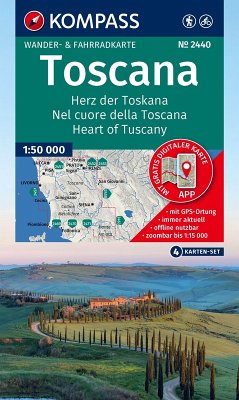 KOMPASS Wanderkarten-Set 2440 Toscana, Herz der Toskana, Nel cuore della Toscana, Heart of Tuscany (4 Karten) 1:50.000 KOMPASS Wanderkarten-Set 2440 Toscana, Herz der Toskana, Nel cuore della Toscana, Heart of Tuscany (4 Karten) 1:50.000