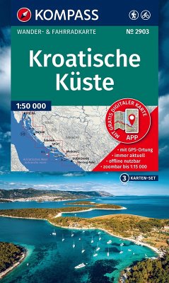 KOMPASS Wanderkarten-Set 2903 Kroatische Küste mit Inseln (3 Karten) 1:95.000 KOMPASS Wanderkarten-Set 2903 Kroatische Küste mit Inseln (3 Karten) 1:95.000