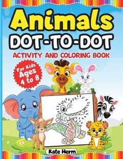 Cover Animals Dot-to-Dot Activity Book and Coloring Book for Kids Ages 4 to 8