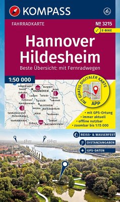 KOMPASS Fahrradkarte 3215 Hannover, Hildesheim 1:50.000 KOMPASS Fahrradkarte 3215 Hannover, Hildesheim 1:50.000