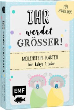 Cover Ihr werdet größer! Meilenstein-Karten für Babys 1. Jahr - Für Zwillinge  (Restauflage)